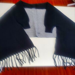 Black and grey sweater wrap